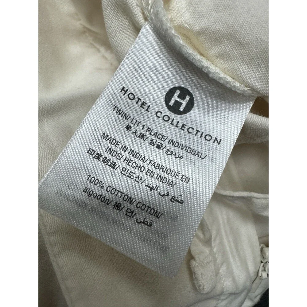 Hotel Collection 100% Supima Cotton 680TC Ivory Twin Comforter Cover
